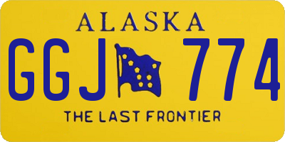 AK license plate GGJ774
