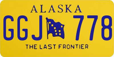 AK license plate GGJ778