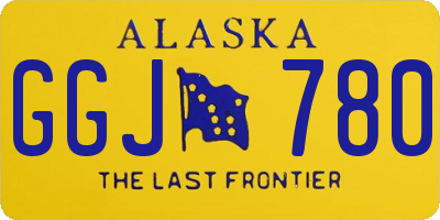 AK license plate GGJ780