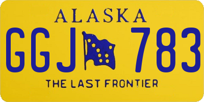 AK license plate GGJ783