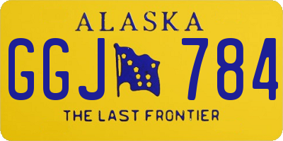 AK license plate GGJ784