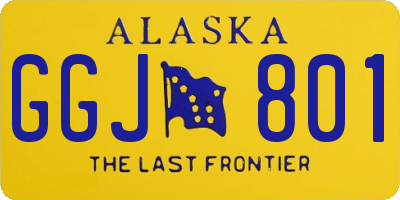 AK license plate GGJ801