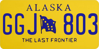 AK license plate GGJ803