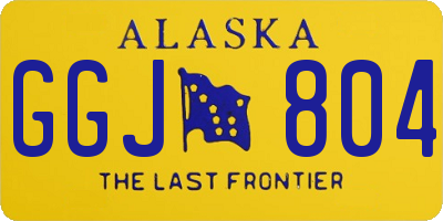 AK license plate GGJ804