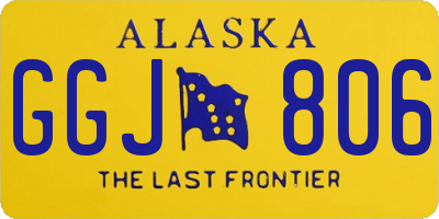 AK license plate GGJ806