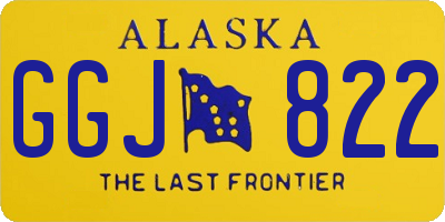 AK license plate GGJ822