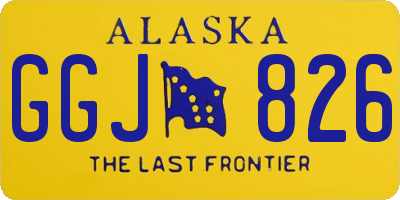 AK license plate GGJ826