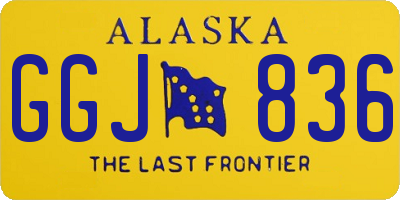 AK license plate GGJ836