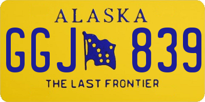 AK license plate GGJ839