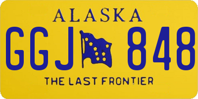 AK license plate GGJ848