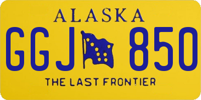 AK license plate GGJ850