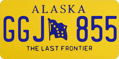 AK license plate GGJ855