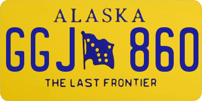 AK license plate GGJ860