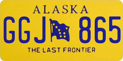 AK license plate GGJ865