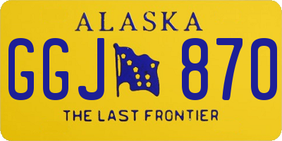 AK license plate GGJ870