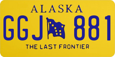 AK license plate GGJ881