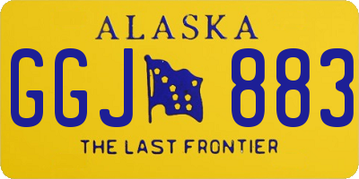 AK license plate GGJ883