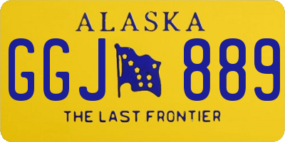 AK license plate GGJ889