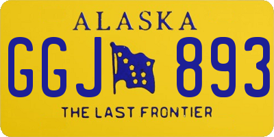 AK license plate GGJ893