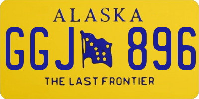 AK license plate GGJ896