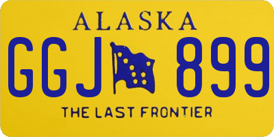 AK license plate GGJ899