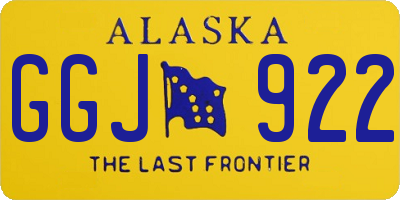 AK license plate GGJ922