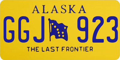 AK license plate GGJ923