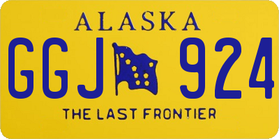 AK license plate GGJ924