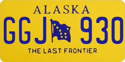 AK license plate GGJ930