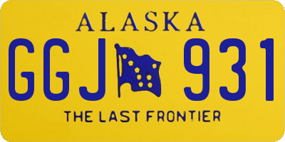 AK license plate GGJ931