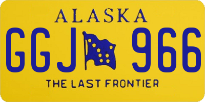 AK license plate GGJ966