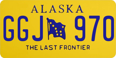 AK license plate GGJ970