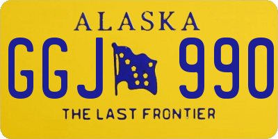 AK license plate GGJ990