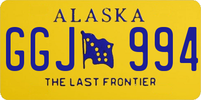 AK license plate GGJ994