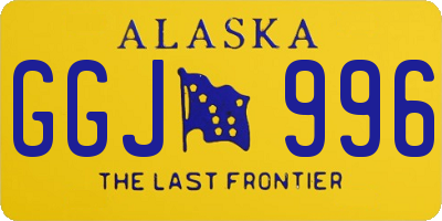 AK license plate GGJ996
