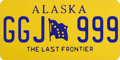 AK license plate GGJ999