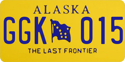 AK license plate GGK015