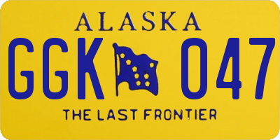 AK license plate GGK047