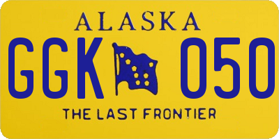 AK license plate GGK050
