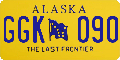 AK license plate GGK090