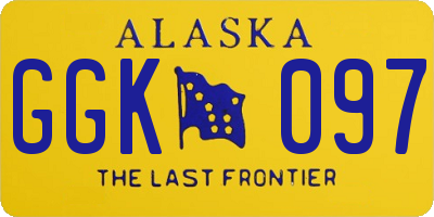 AK license plate GGK097