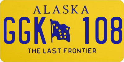 AK license plate GGK108