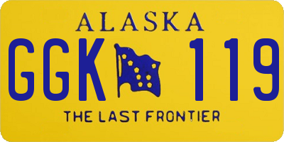 AK license plate GGK119