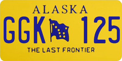 AK license plate GGK125