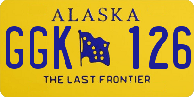 AK license plate GGK126