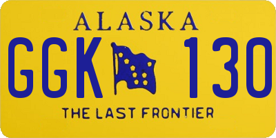 AK license plate GGK130
