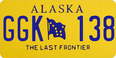 AK license plate GGK138