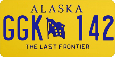 AK license plate GGK142