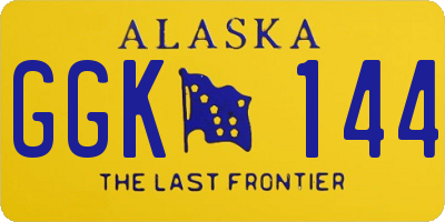 AK license plate GGK144