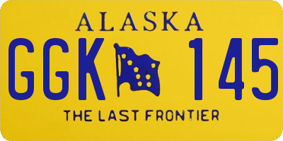 AK license plate GGK145